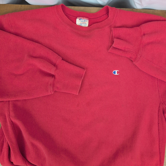 Vintage USA Made Champion Red Reverse Weave Sweatshirt XL - Picture 1 of 5